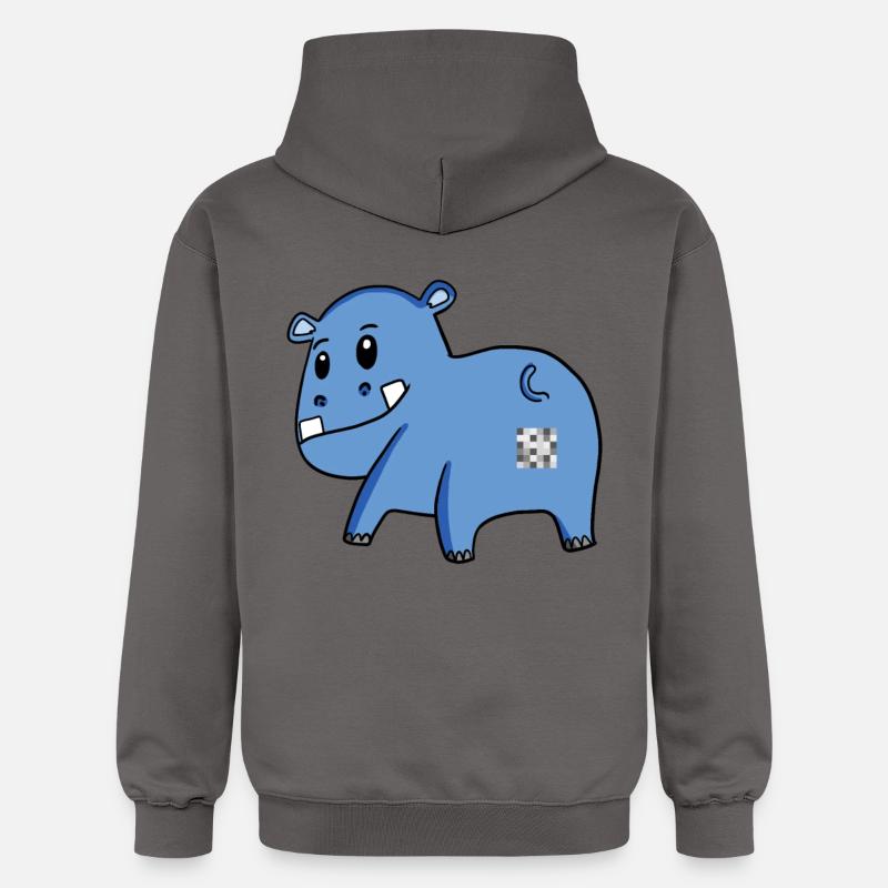 Nilpferd Arsch - Nilpferd Hintern - Gildan Unisex Softstyle® Midweight Hoodie - Dunkelgrau