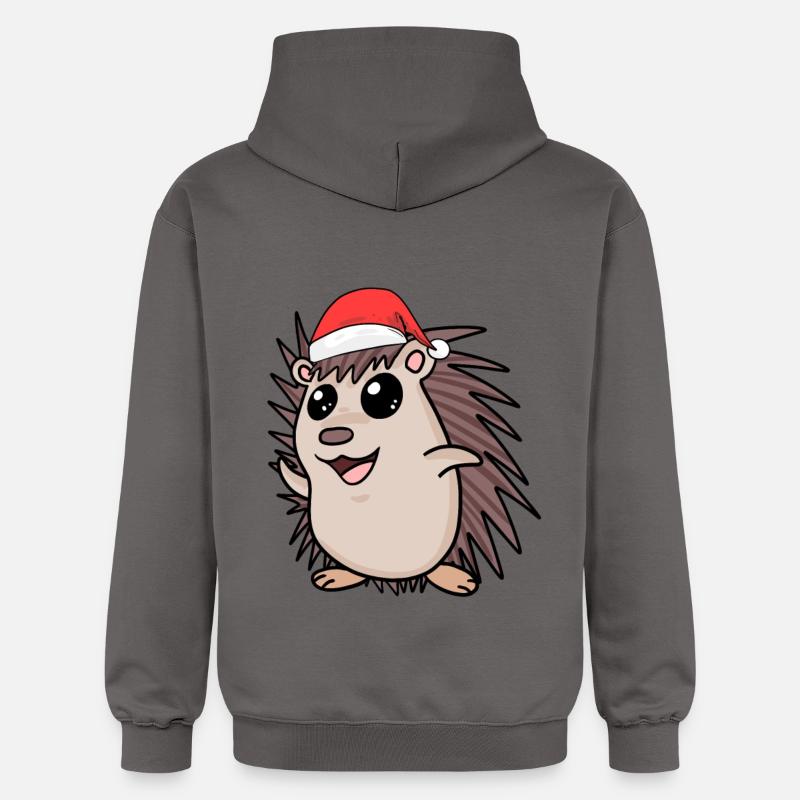 Hérisson Noël - Sweat à capuche Softstyle® Gildan Unisexe - gris foncé