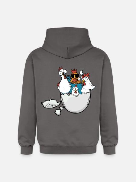 Äggskal Kycklingar Påskägg Fjäderfä Fjäderfä - Gildan luvtröja unisex Softstyle® Midweight - mörkgrå