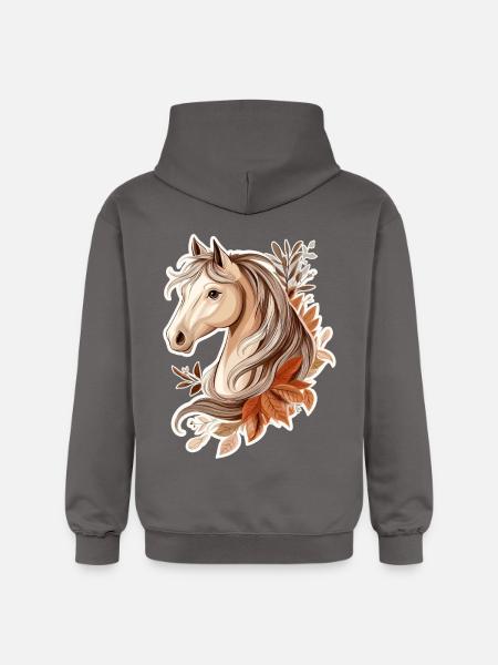 Cheval Automne - Sweat à capuche Softstyle® Gildan Unisexe - gris foncé