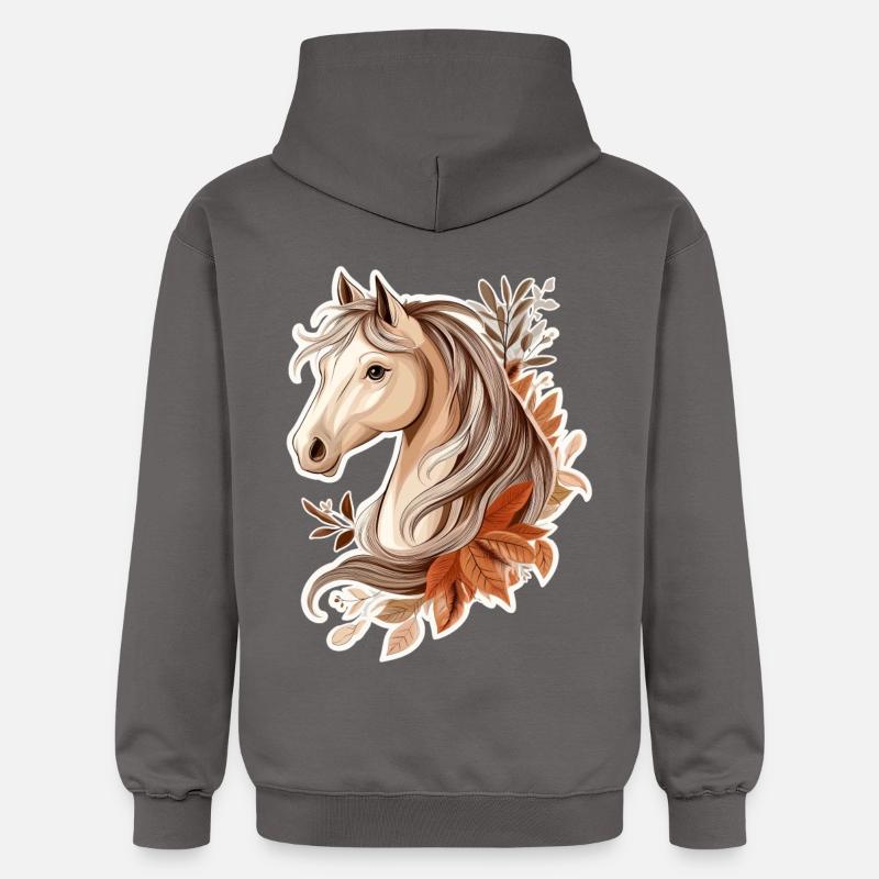 Cheval Automne - Sweat à capuche Softstyle® Gildan Unisexe - gris foncé