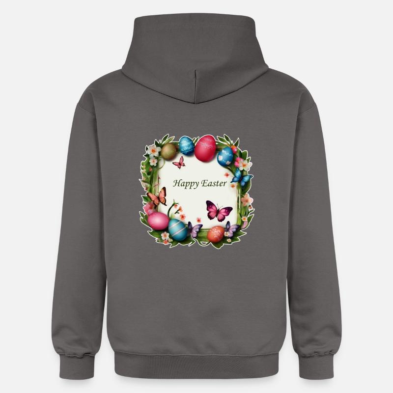 Couronne de Pâques - Joyeuses Pâques - Sweat à capuche Softstyle® Gildan Unisexe - gris foncé