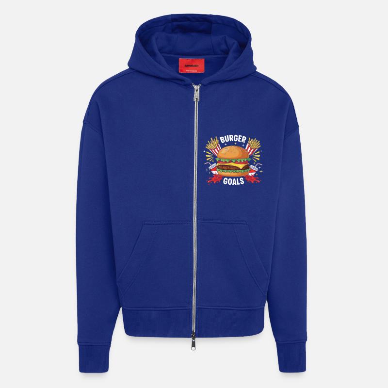 Hamburger Burger - Zip Hoodie - made by SPREAD - Iconic Blue