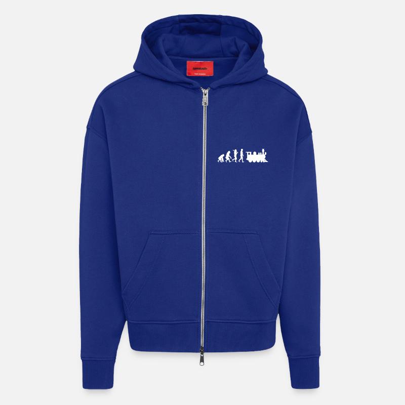 Evolution Eisenbahn Lokomotive - Zip Hoodie - made by SPREAD - Iconic Blue