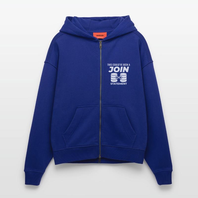 SQL Join Database Statement Programming Data Zip Hoodie - made by SPREAD
