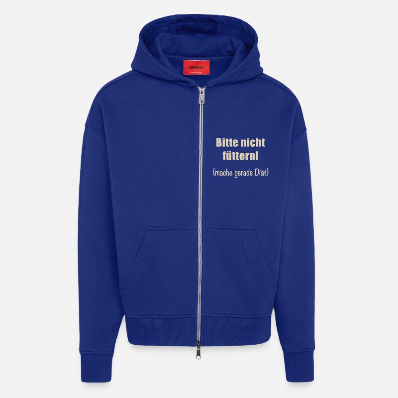 Bitte nicht füttern! - Zip Hoodie - made by SPREAD - Iconic Blue