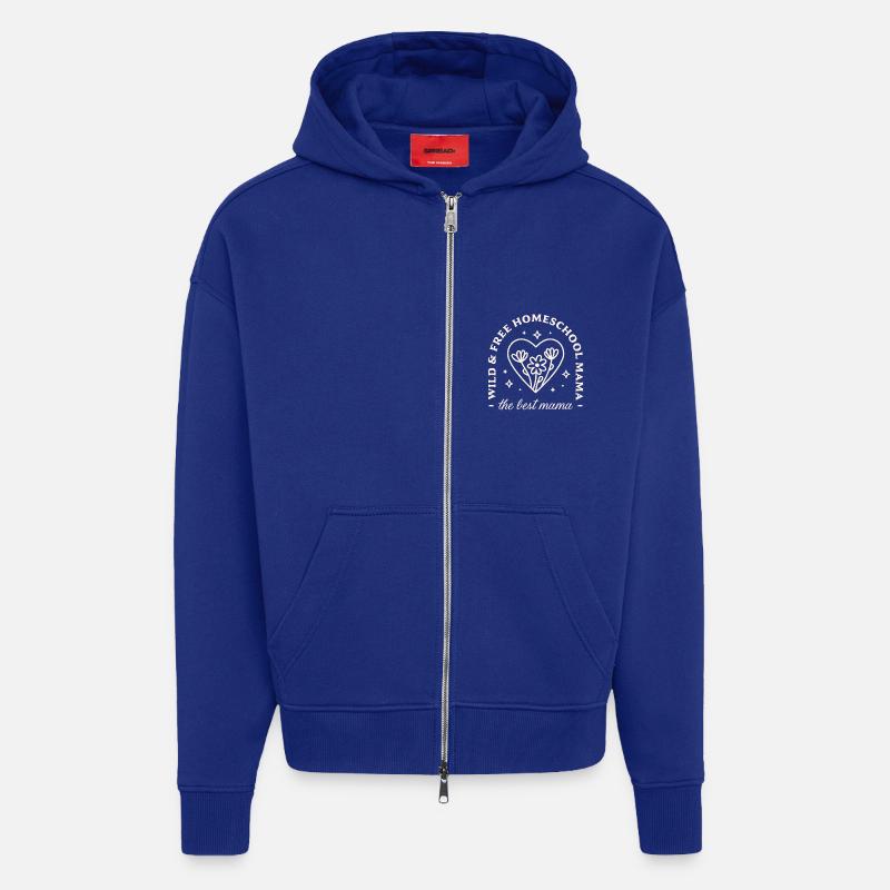 Homeschooling die beste Mutter - Zip Hoodie - made by SPREAD - Iconic Blue