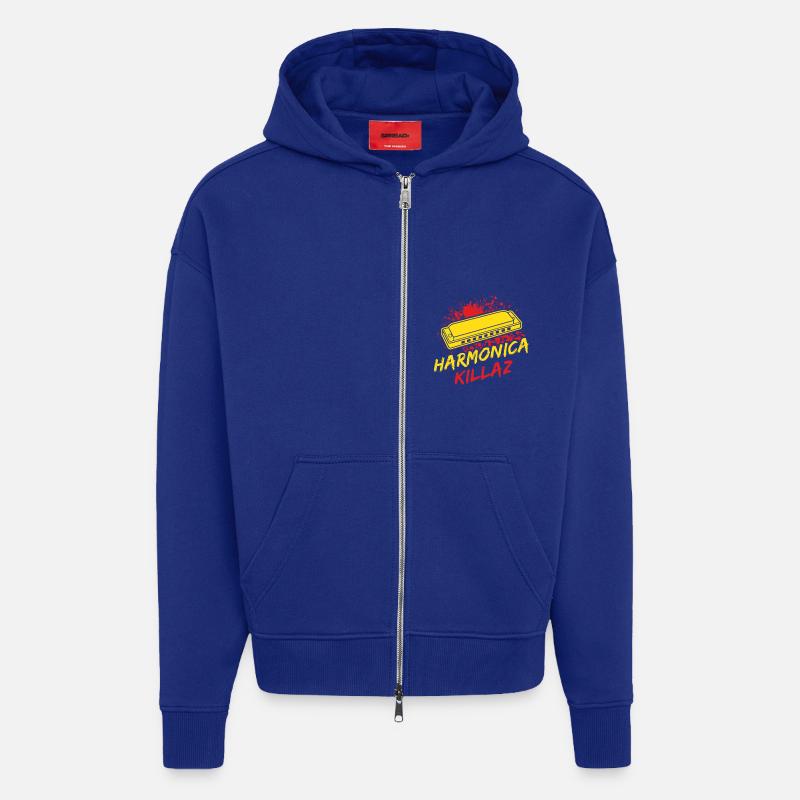Funny Harmonica Player Killaz Harmonica - Zip Hoodie - made by SPREAD - Iconic Blue