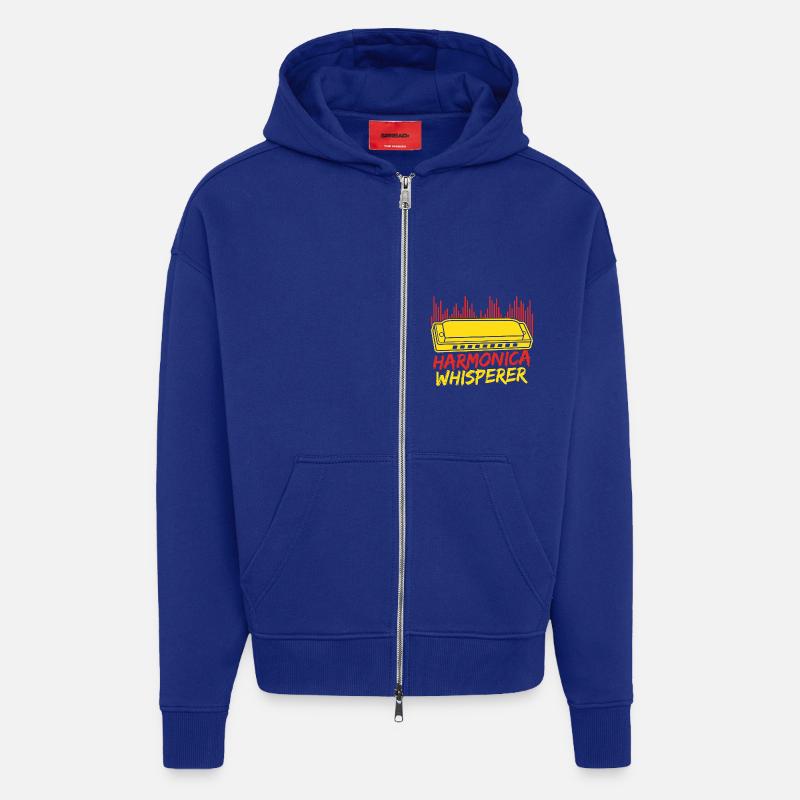 Funny Harmonica Player Whisperer Harmonica - Zip Hoodie - made by SPREAD - Iconic Blue
