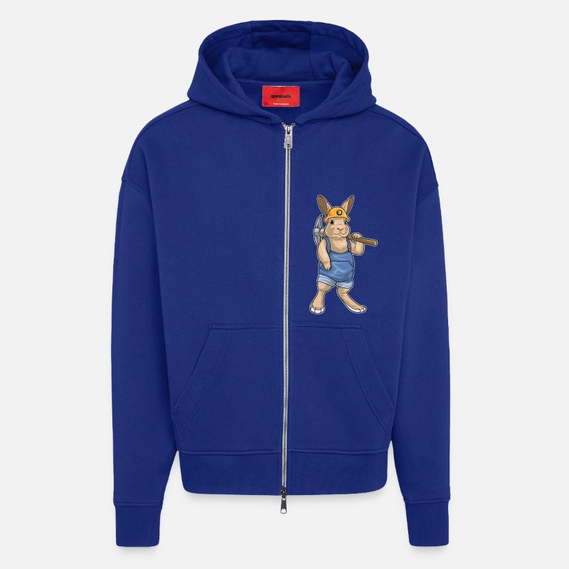 Rabbit Miner Pickaxe Mining - Zip Hoodie - made by SPREAD - Iconic Blue