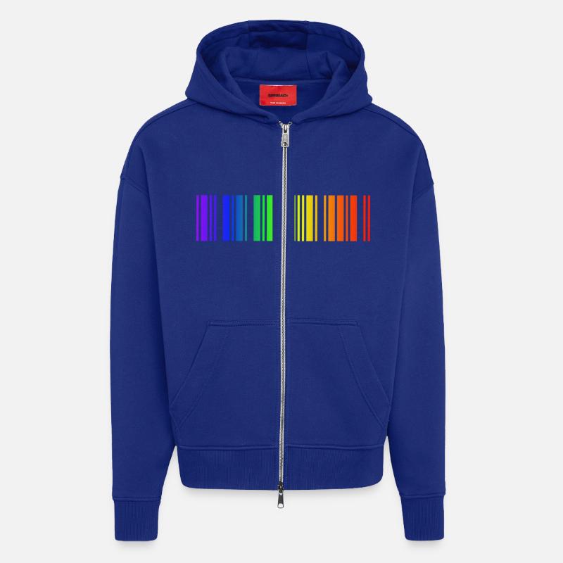 Regenbogen Strichcode, LGBT - Zip Hoodie - made by SPREAD - Iconic Blue