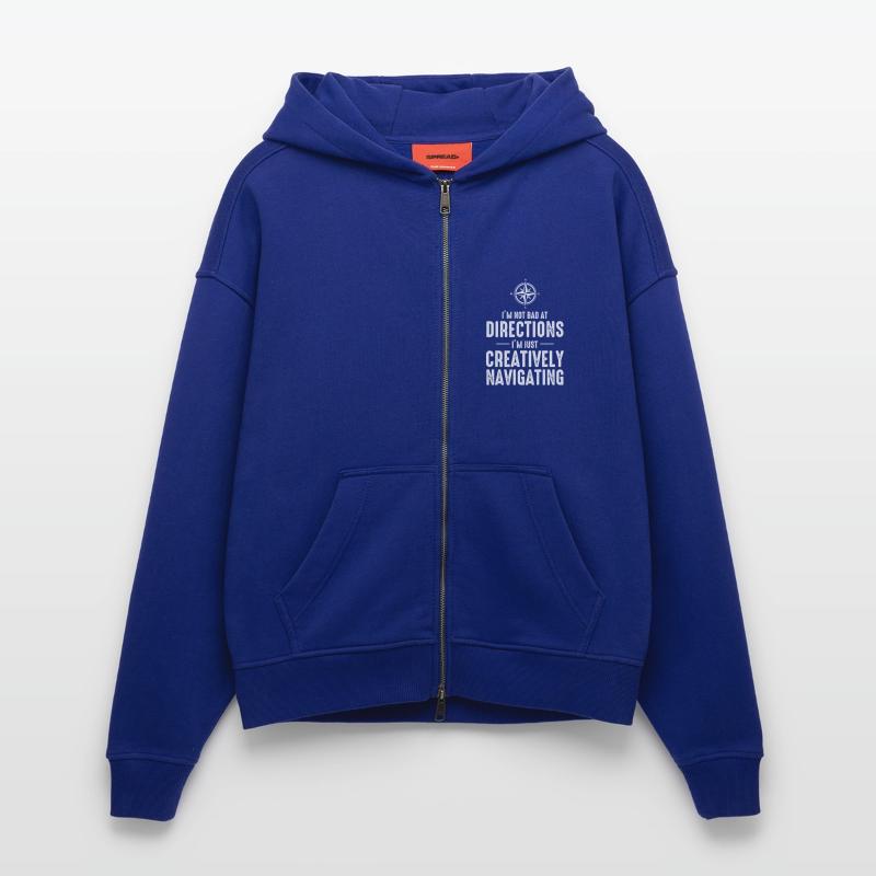Creatively Navigating Directions GIS Humor Compass Zip Hoodie - made by SPREAD