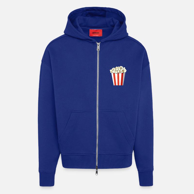 Pop-corn - Veste à capuche bio épaisse oversize fabriqué en UE - Iconic Blue