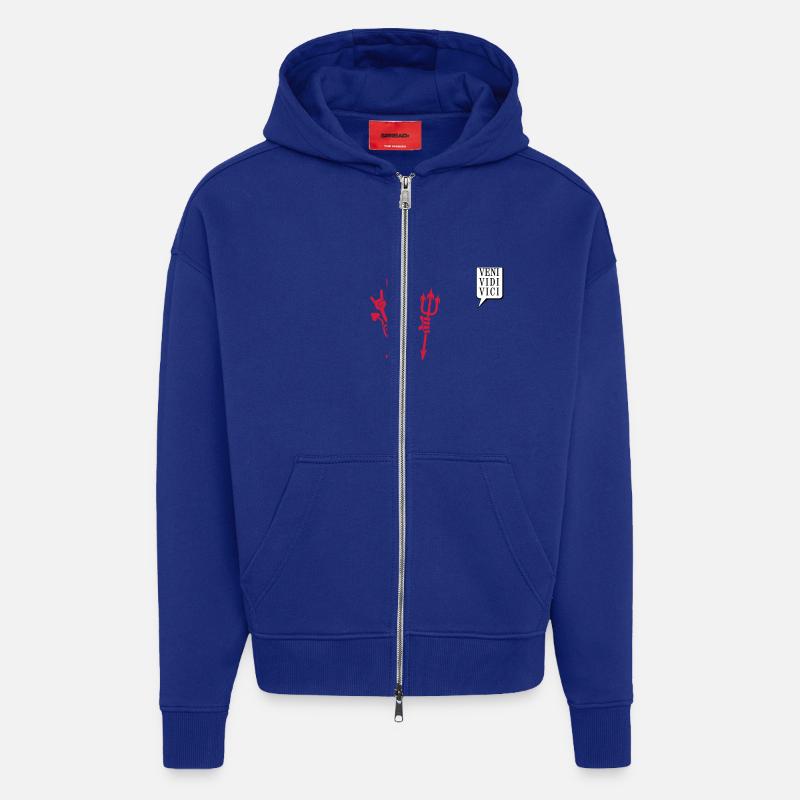 Teufel rocks / devil rocks (2c) - Zip Hoodie - made by SPREAD - Iconic Blue