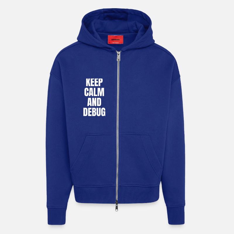 KEEP CALM AND DEBUG - Zip Hoodie - made by SPREAD - Iconic Blue