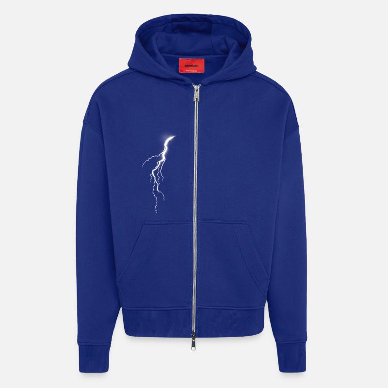 Lightning Bolt Blitz - Zip Hoodie - made by SPREAD - Iconic Blue