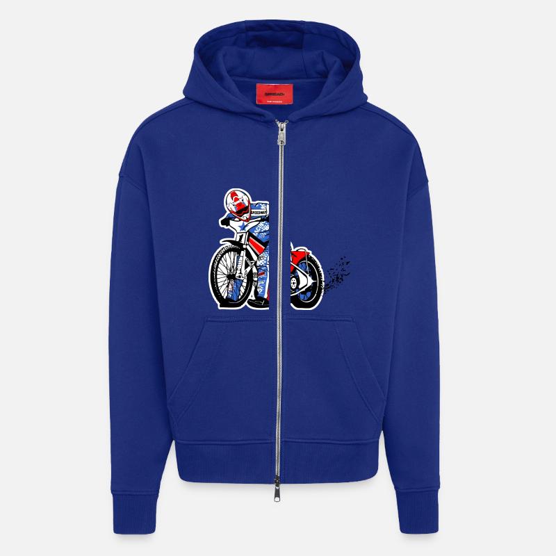 Speedway - Veste à capuche bio épaisse oversize fabriqué en UE - Iconic Blue