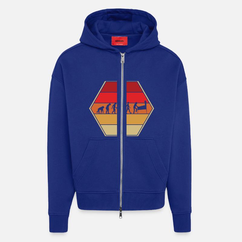 Pinball machine Evolution Pinball Development - Zip Hoodie - made by SPREAD - Iconic Blue