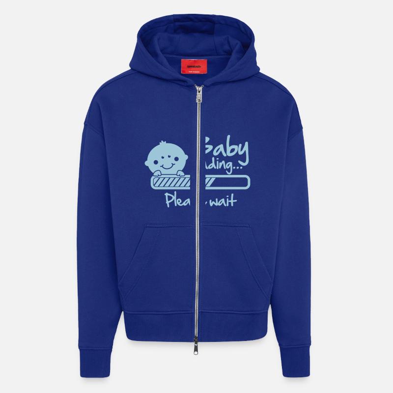 Baby loading - please wait - Zip Hoodie - made by SPREAD - Iconic Blue