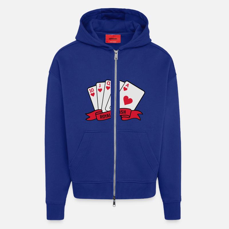 Royal Flush - Zip Hoodie - made by SPREAD - Iconic Blue