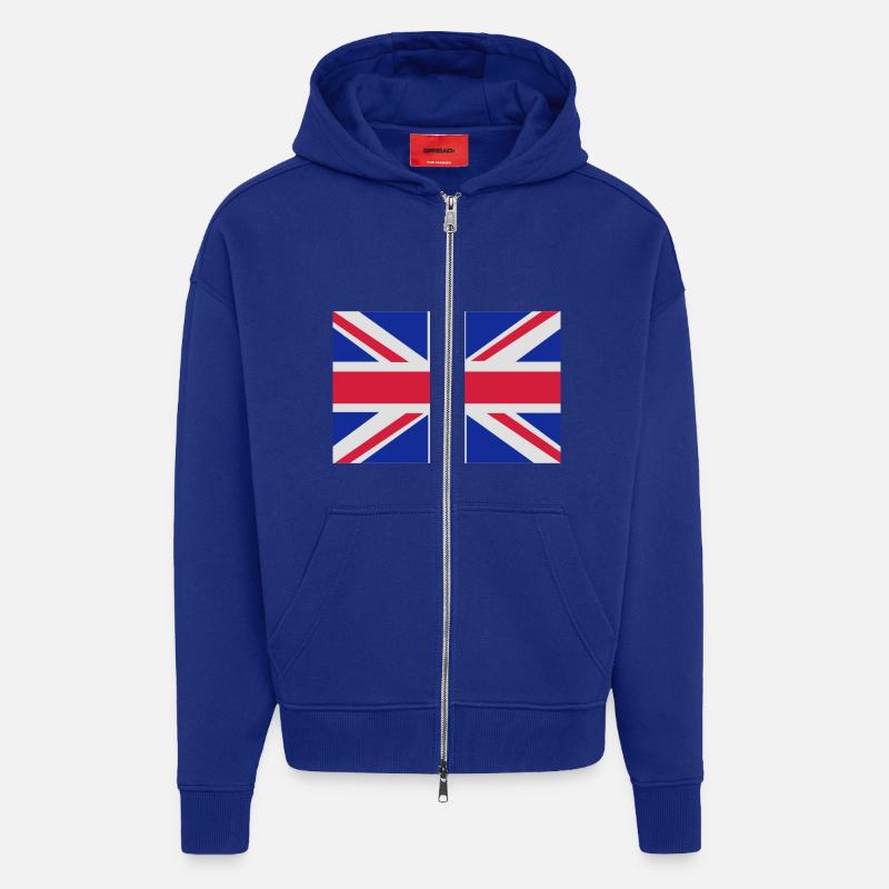 British Flag - Zip Hoodie - made by SPREAD - Iconic Blue