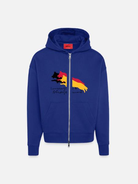 langstockhaar schäferhund - Zip Hoodie - made by SPREAD - Iconic Blue