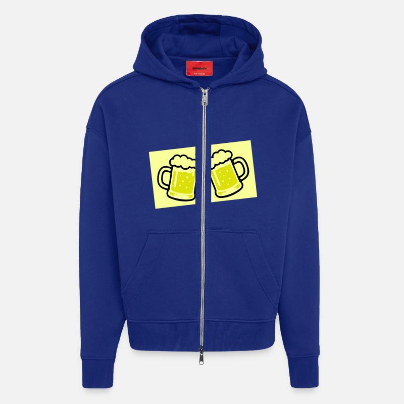 Bierglas Bier Symbol - Zip Hoodie - made by SPREAD - Iconic Blue