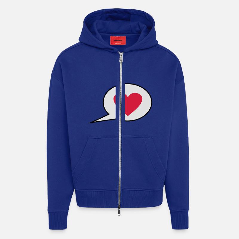 Ich liebe Dich - Zip Hoodie - made by SPREAD - Iconic Blue