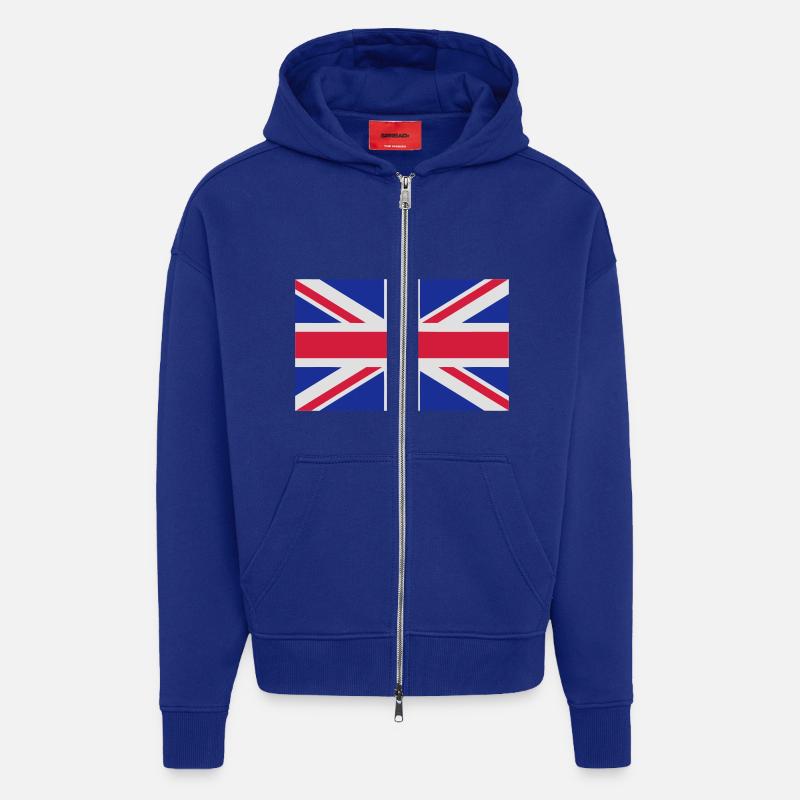 Union Jack - Zip Hoodie - made by SPREAD - Iconic Blue
