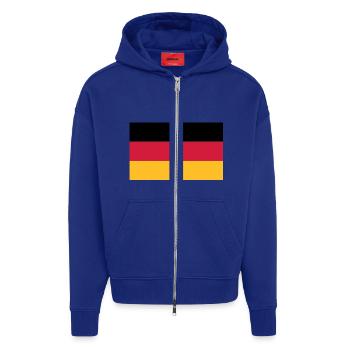 Germany flag - Zip Hoodie - made by SPREAD - Iconic Blue - Front