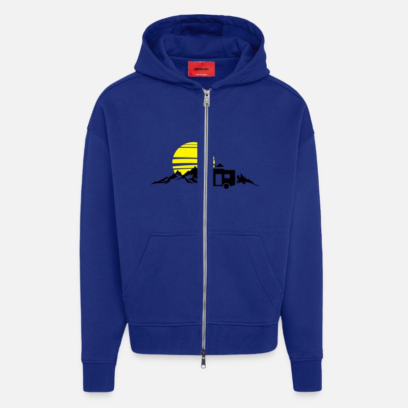 Freizeit - Wohnmobil Berge - Zip Hoodie - made by SPREAD - Iconic Blue