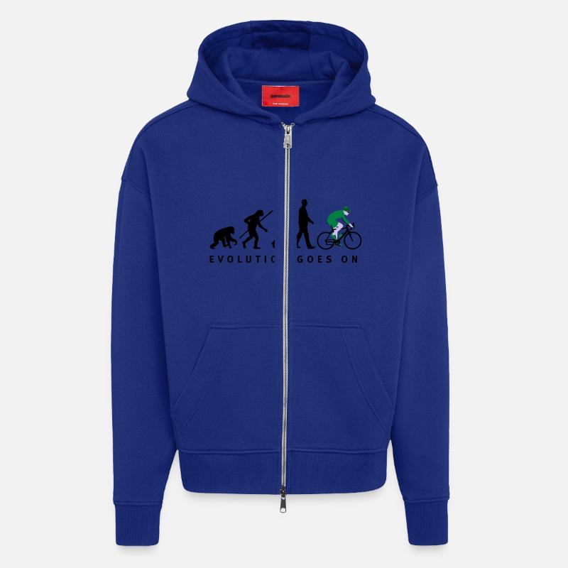 evolution_radfahrer_052012_d_3c - Zip Hoodie - made by SPREAD - Iconic Blue
