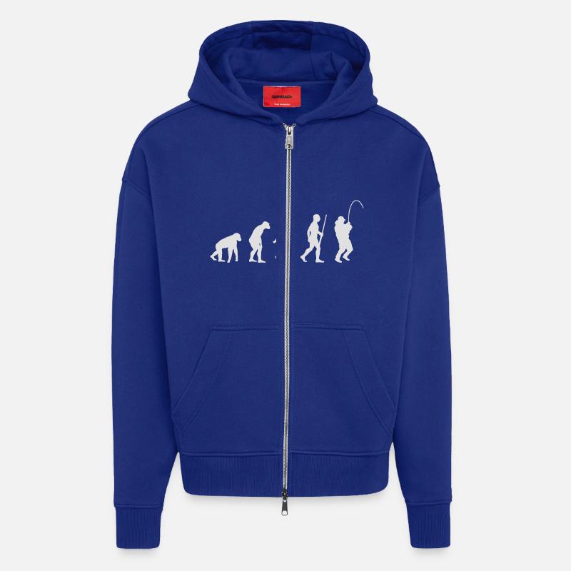 Pêcheur Evolution - Veste à capuche bio épaisse oversize fabriqué en UE - Iconic Blue