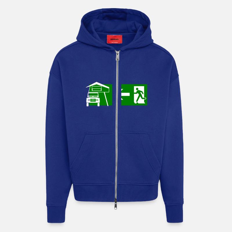 Dachzelt Exit - Zip Hoodie - made by SPREAD - Iconic Blue