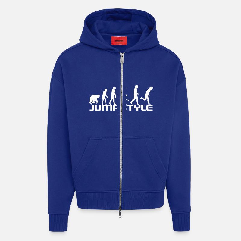 Evolution Jumpstyle 2 - Veste à capuche bio épaisse oversize fabriqué en UE - Iconic Blue