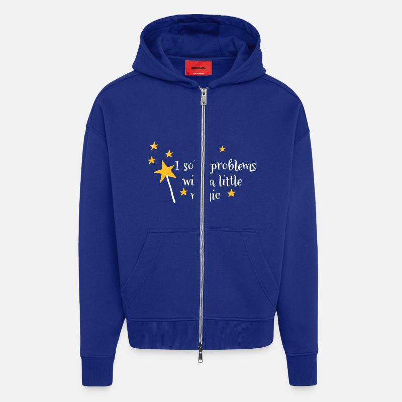 Poussière de fée - Veste à capuche bio épaisse oversize fabriqué en UE - Iconic Blue