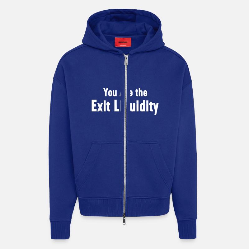 Sie sind das Exit-Liquiditäts-Krypto-Meme - Zip Hoodie - made by SPREAD - Iconic Blue
