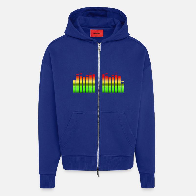 EQUALIZER - Veste à capuche bio épaisse oversize fabriqué en UE - Iconic Blue