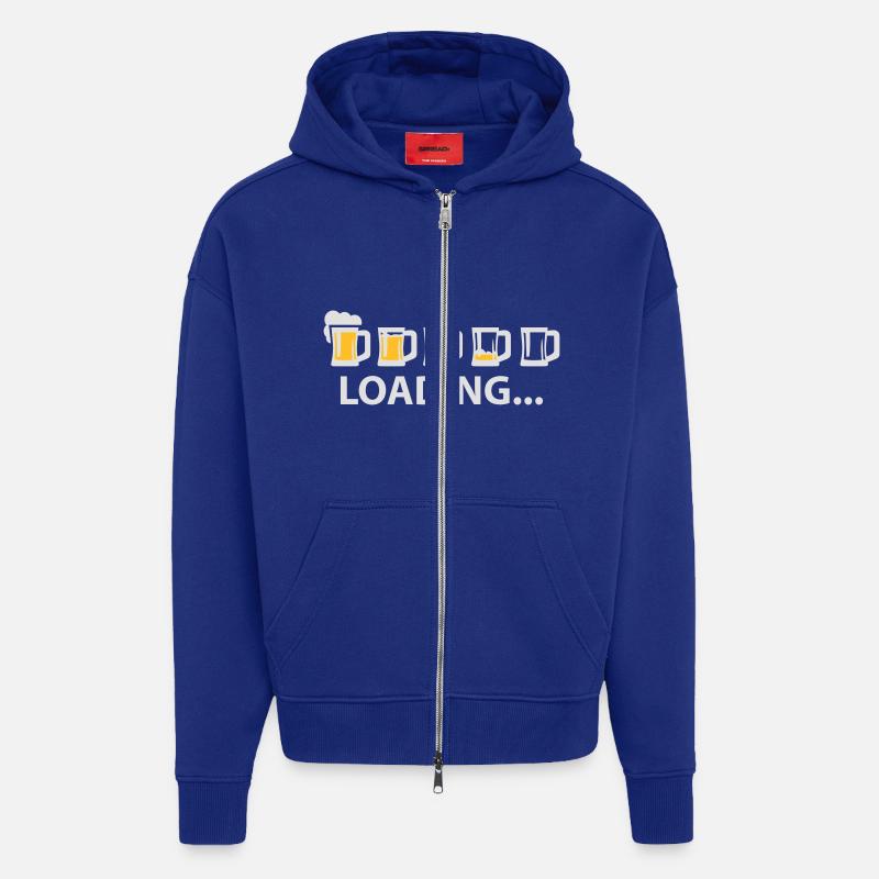 Drunk Loading Beer - Zip Hoodie - made by SPREAD - Iconic Blue