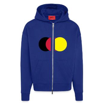 farbige Punkte - Zip Hoodie - made by SPREAD - Iconic Blue - Vorne