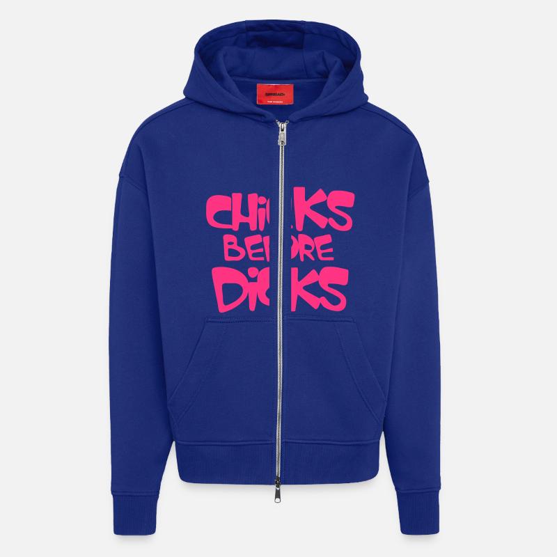 chicks before dicks - Zip Hoodie - made by SPREAD - Iconic Blue