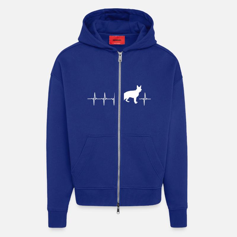 Ich liebe Schäferhunde (Schäferherzschlag) - Zip Hoodie - made by SPREAD - Iconic Blue