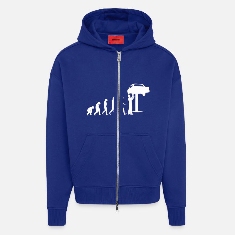 Mechaniker Evolution - Zip Hoodie - made by SPREAD - Iconic Blue