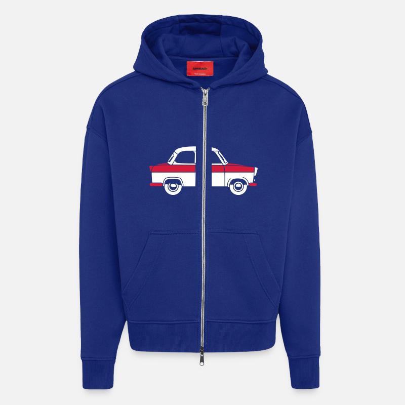 500 Coupé 2c - Veste à capuche bio épaisse oversize fabriqué en UE - Iconic Blue