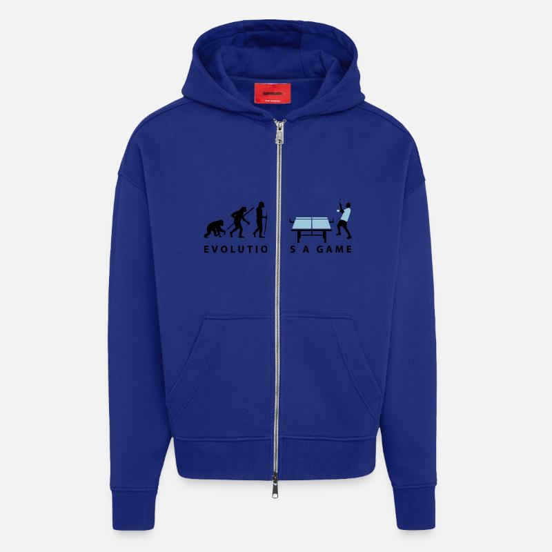 evolution_table_tennis_072012_c_2c - Zip Hoodie - made by SPREAD - Iconic Blue