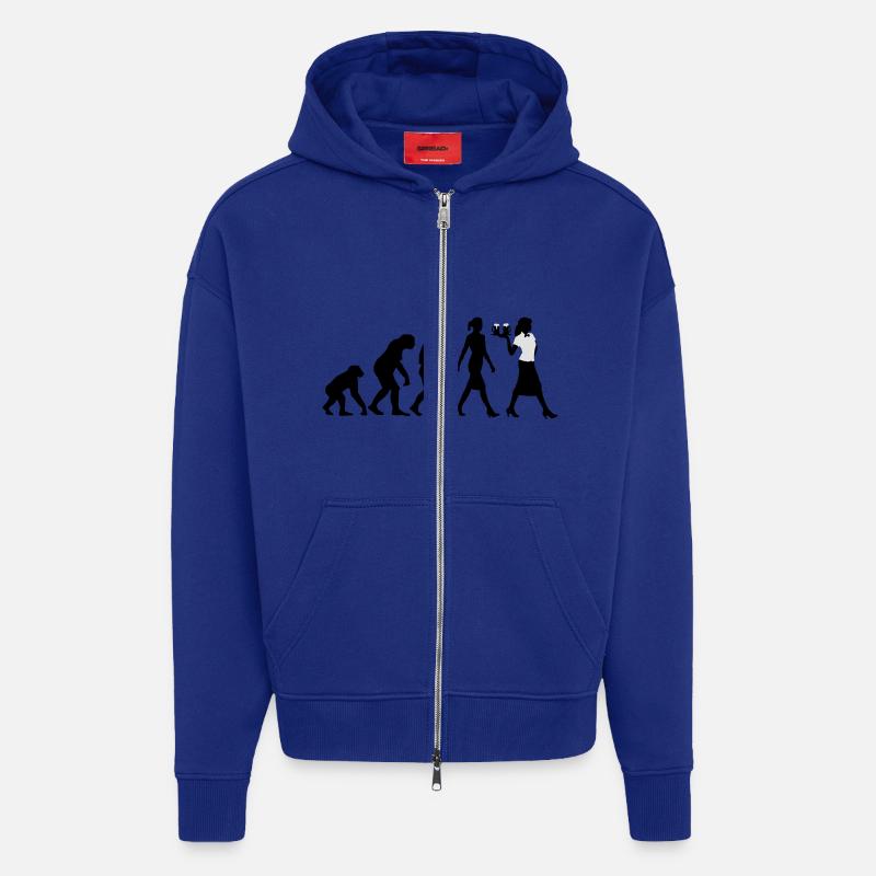 evolution_kellnerin_122013_a_2c - Veste à capuche bio épaisse oversize fabriqué en UE - Iconic Blue