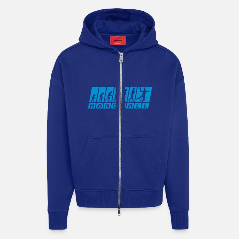 Evolution Handball - Veste à capuche bio épaisse oversize fabriqué en UE - Iconic Blue