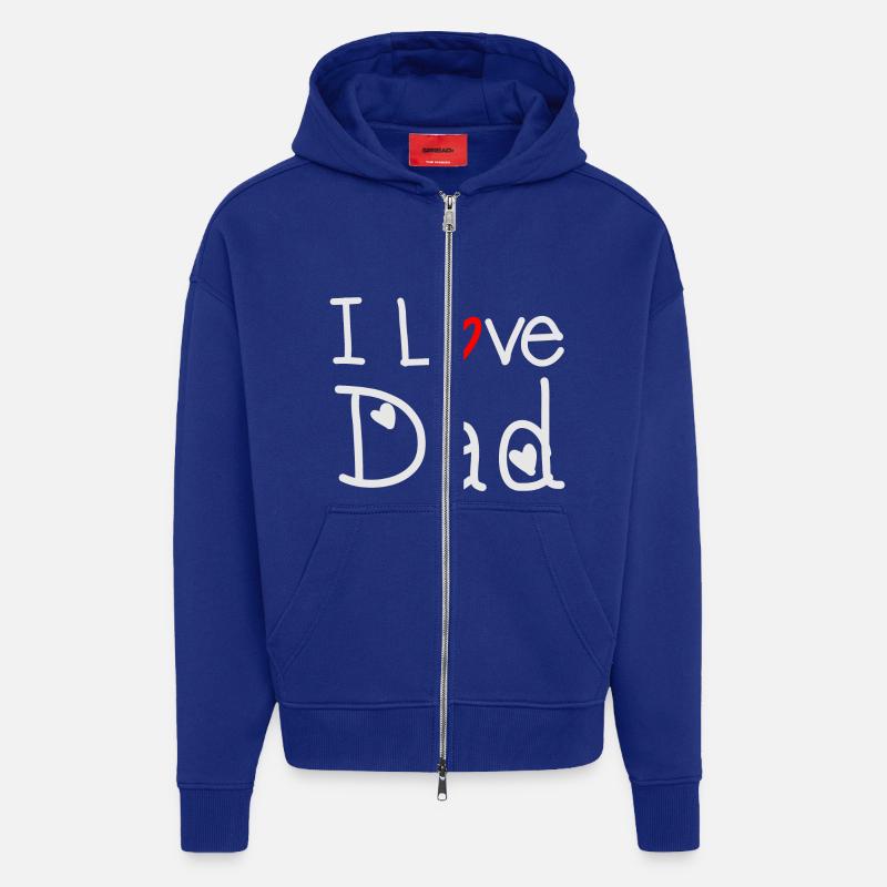 Dad - Veste à capuche bio épaisse oversize fabriqué en UE - Iconic Blue