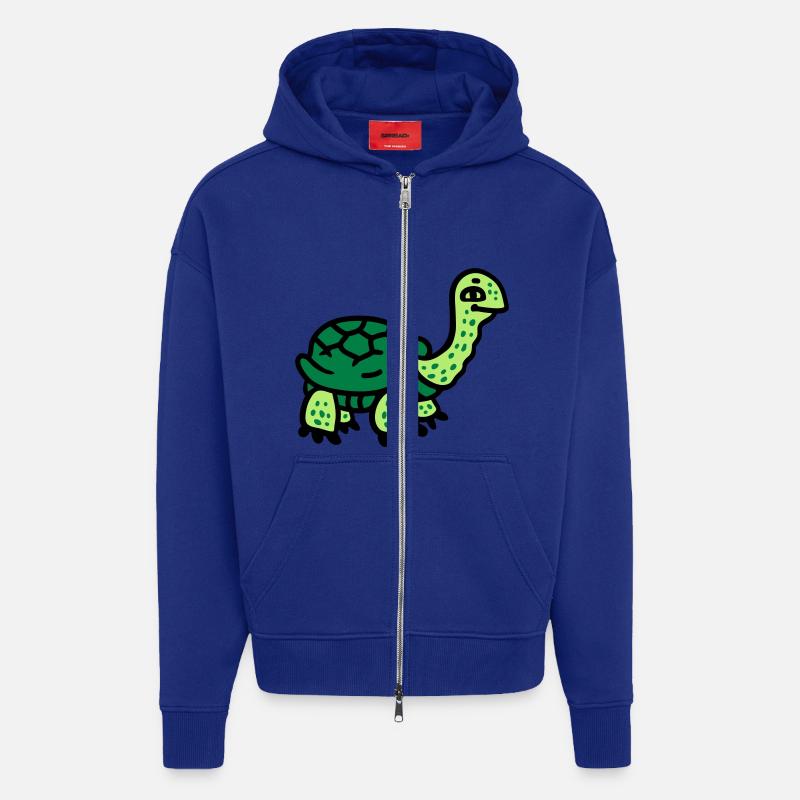 Tortue 3 - Veste à capuche bio épaisse oversize fabriqué en UE - Iconic Blue