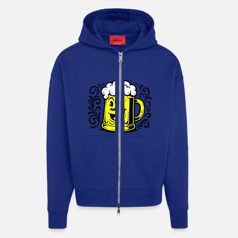 Bier Lustig Comic - Zip Hoodie - made by SPREAD - Iconic Blue